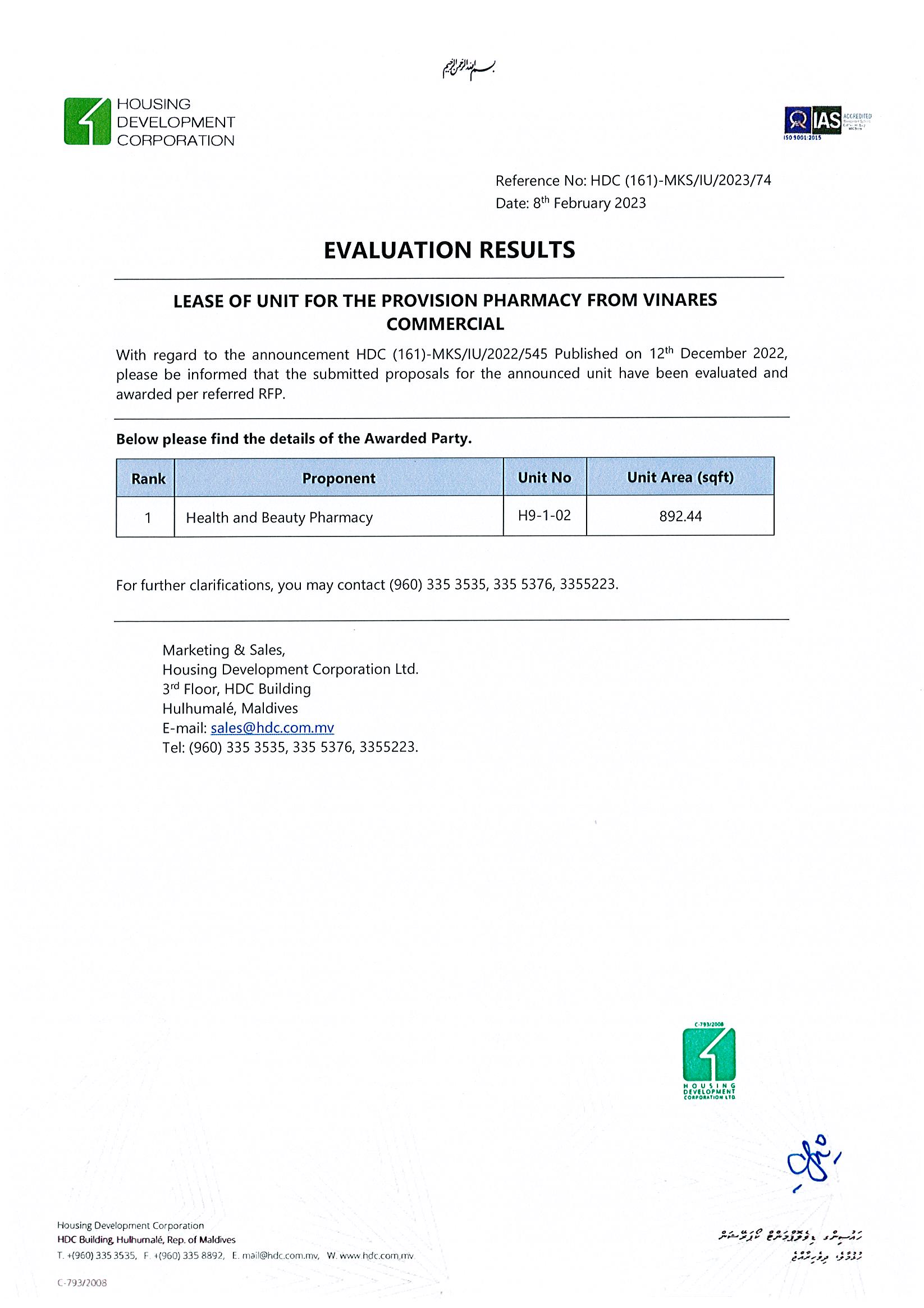 Evaluation Result