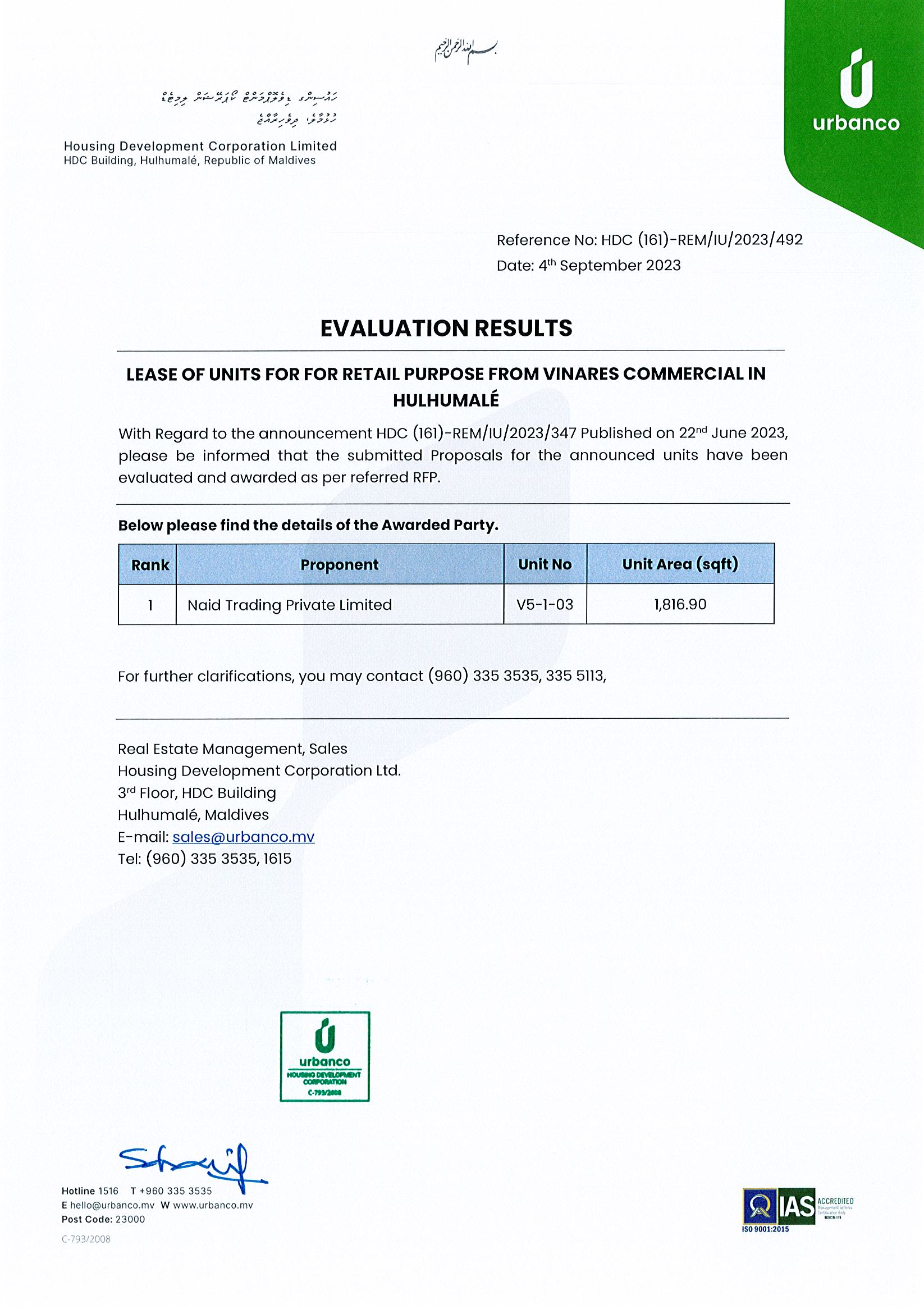 Evaluation Result