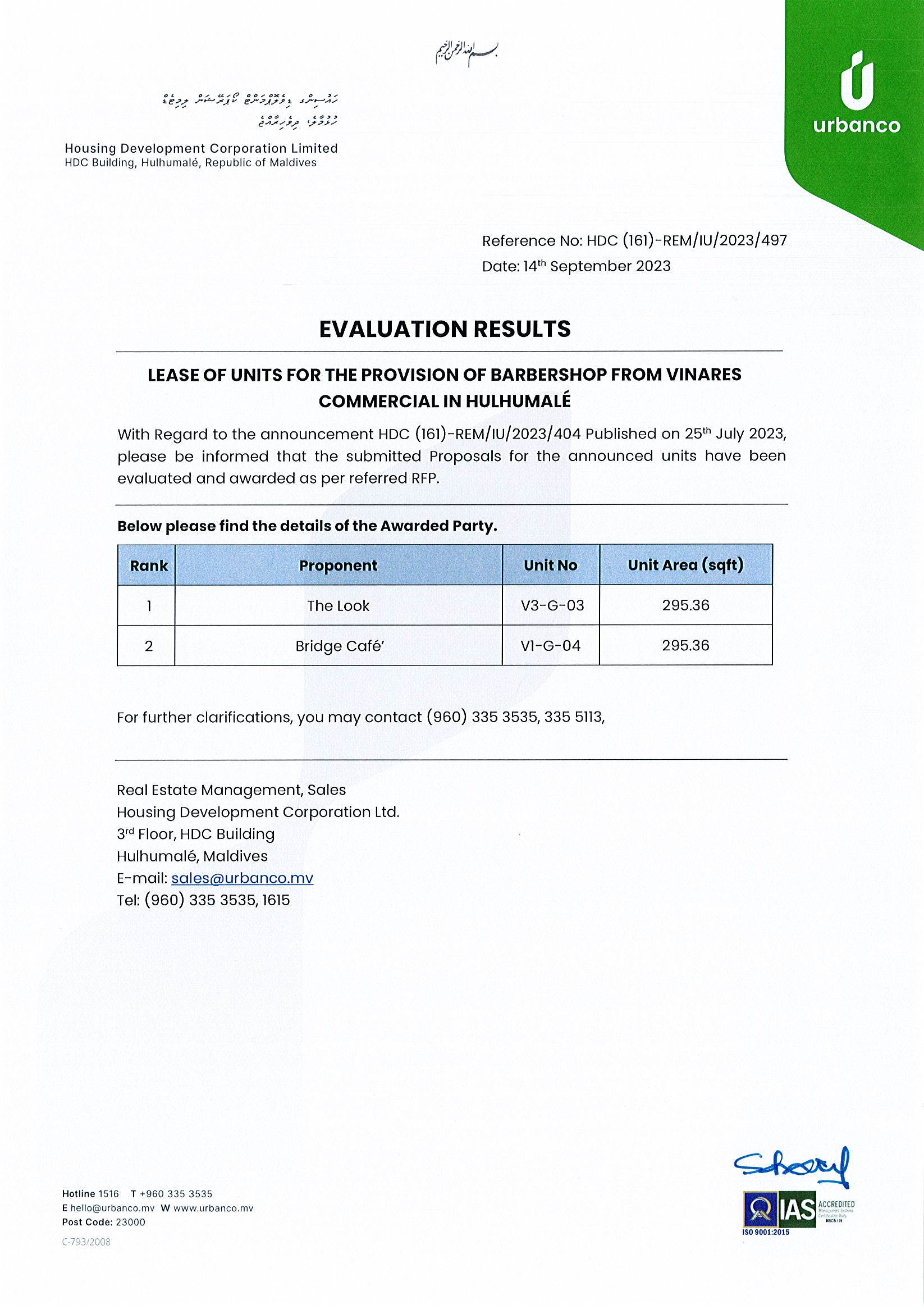 Evaluation Result