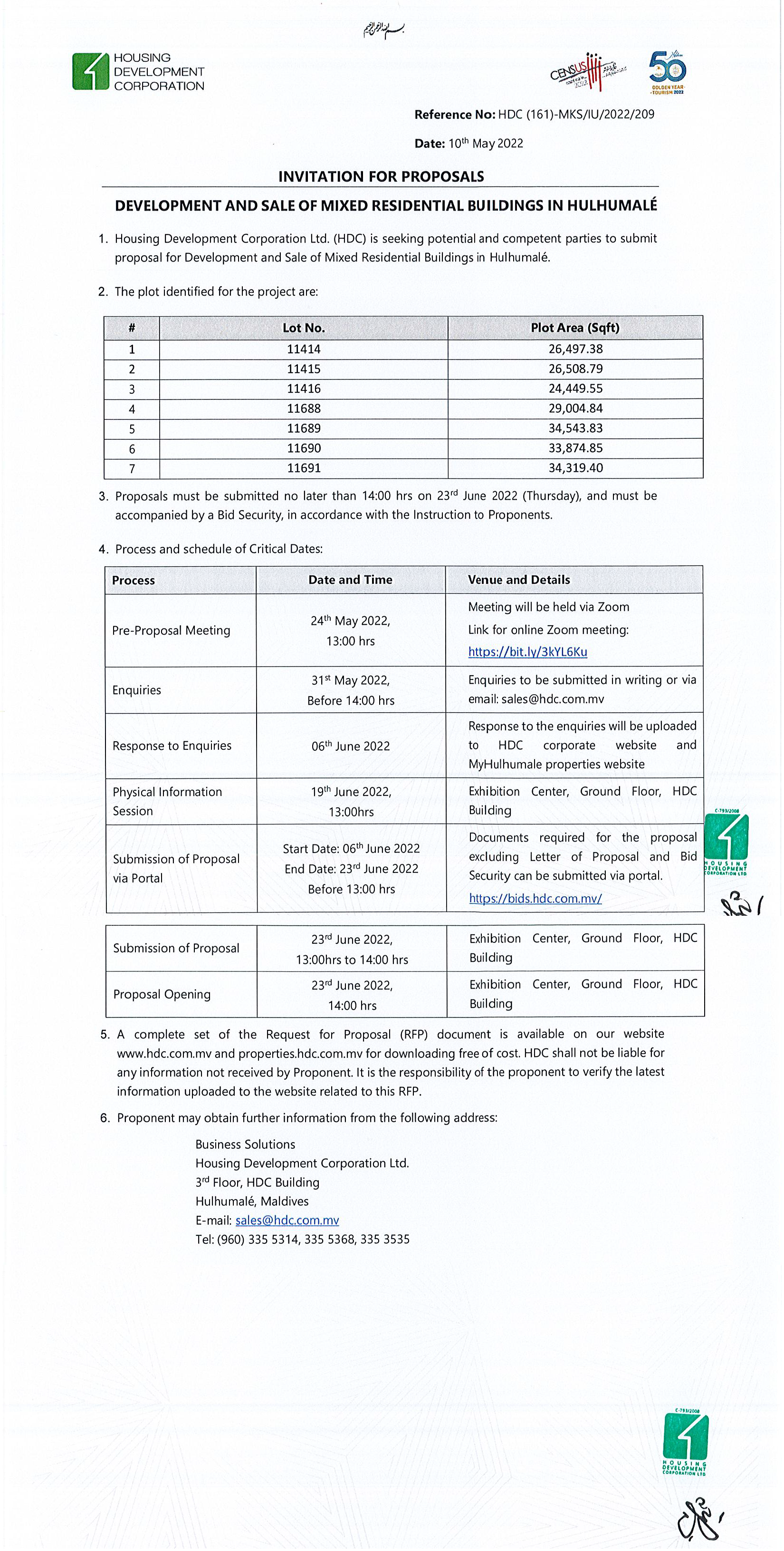 Development and Sale of Mixed Residential Buildings in Hulhumalé