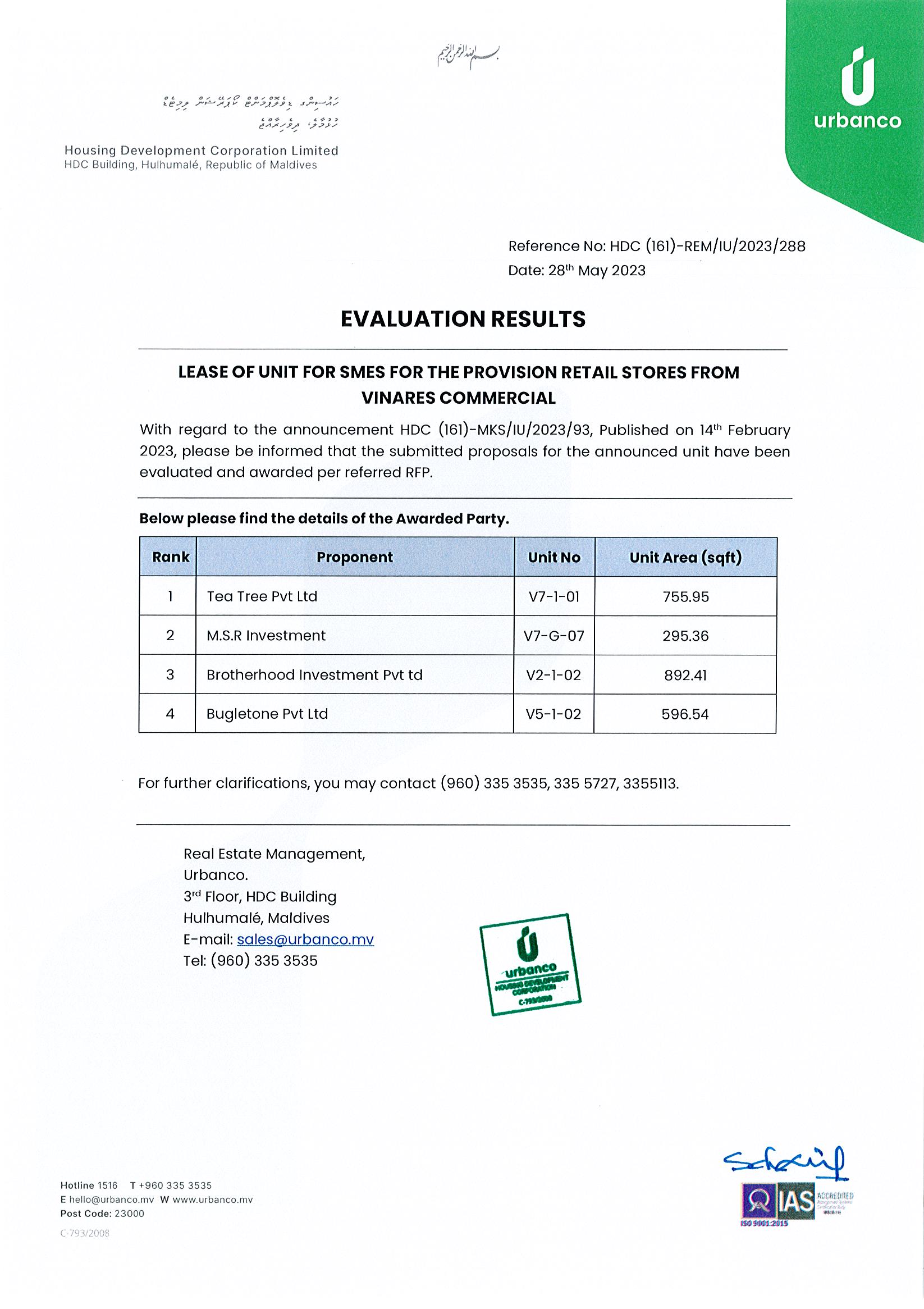 Evaluation Result