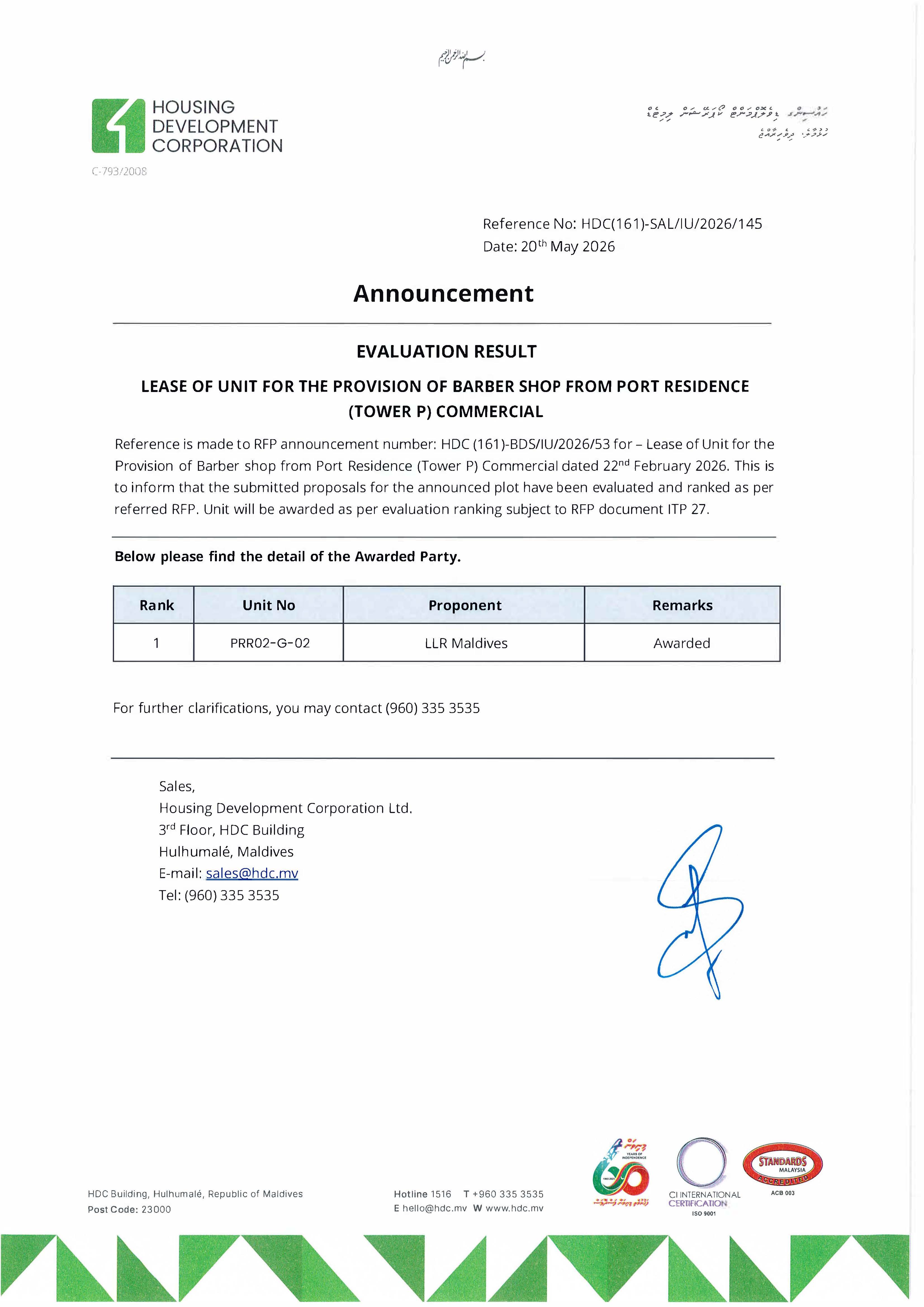 Evaluation Result