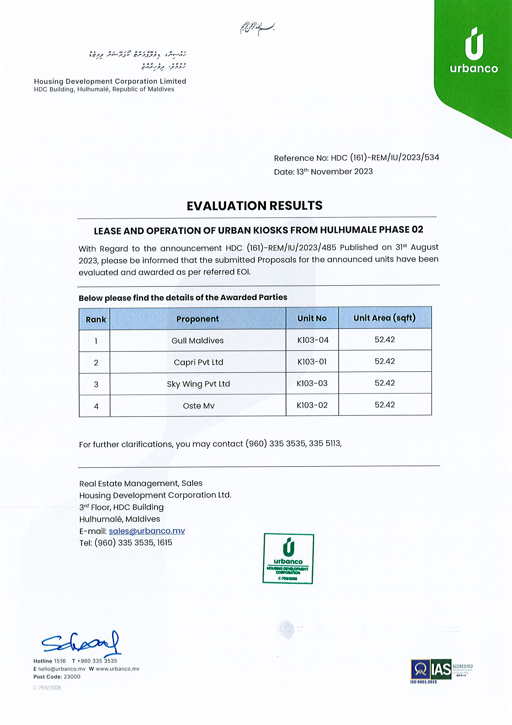 Evaluation Results